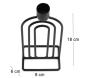 Bougeoir en fer 18 cm Abstract (Lot de 2) - SIF-0608