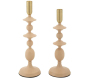Bougeoir en métal Gemini (Lot de 2)