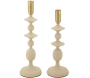 Bougeoir en métal Gemini (Lot de 2)