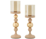Bougeoir en métal Glazed (Lot de 2)
