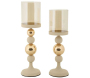 Bougeoir en métal Glazed (Lot de 2)