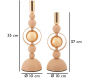 Bougeoir en métal Saturne (Lot de 2) - MAU-0722