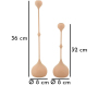Bougeoir en métal Slimmy (Lot de 2) - MAU-0734