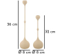 Bougeoir en métal Slimmy (Lot de 2) - MAU-0733