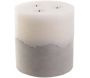 Bougie led base effet ciment 15 cm