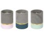 Bougie parfumée en ciment tricolore 10 cm (Lot de 3)