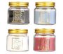 Bougie en pot message scintillant senteur fleur de coton (Lot de 4)