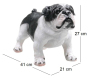 Chien bouledogue debout en résine - IMH-0377