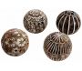 Boules en manguier motifs assortis (Lot de 4) - AUBRY GASPARD