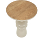 Bout de canapé en métal avec plateau en bois Top - MAU-0922