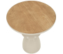 Bout de canapé en métal avec plateau en bois Top - MAU-0923