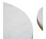 Bout de canapé en métal plateau imitation marbre Couple (Lot de 2) - 6