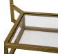 Bout de canapé en métal plateau imitation marbre Double 47 x 47 x 60 cm - 6