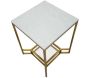 Bout de canapé en métal plateau imitation marbre Double 47 x 47 x 60 cm - 7