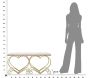 Bout de lit en métal doré Heart 105 x 37.5 x 51.5 cm - MAU-0414