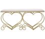 Bout de lit en métal doré Heart 105 x 37.5 x 51.5 cm - 179