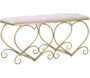 Bout de lit en métal doré Heart 105 x 37.5 x 51.5 cm