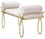 Bout de lit en métal et tissu Rosa 112.5 x 49 x 53 cm - 189