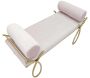 Bout de lit en métal et tissu Rosa 112.5 x 49 x 53 cm - 5