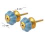 Bouton de porte floral en céramique (Lot de 2) - TRANQUILLO