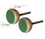Boutons de porte en bois et métal (Lot de 2) - TRN-0204