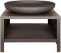 Braséro en métal avec range bois 80 cm - 449