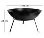 Brasero rond en métal sur pied - ESS-0615