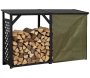 Bûcher treillis en bois Black edition - IDE-0220