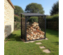 Bûcher treillis en bois Black edition - IDEANATURE
