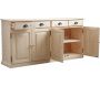 Buffet 4 portes 4 tiroirs en bois brut - AUB-0528