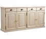 Buffet 4 portes 4 tiroirs en bois brut