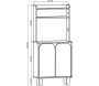 Buffet haut en aggloméré Parma - HANAH HOME