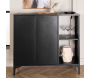 Buffet en métal noir Piring 110 x 42 x 100 cm - VENTURE HOME