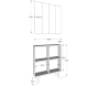 Buffet 4 portes en aggloméré Ilay Bohem - ASI-2399