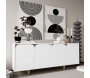 Buffet 4 portes en aggloméré Lazio Bohem - HANAH HOME