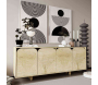 Buffet 4 portes en aggloméré Lazio Bohem - HANAH HOME