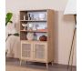 Buffet 2 portes et étagères en aggloméré Goose - HANAH HOME