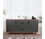 Buffet 2 portes 2 tiroirs en aggloméré Cordoba - HANAH HOME