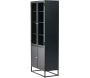 Buffet vitrine en acier 80 x 41 x 190 cm Bakal - VEN-1206