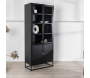 Buffet vitrine en acier 80 x 41 x 190 cm Bakal - VENTURE HOME
