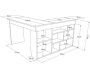 Bureau d'angle en aggloméré Clic - ASI-0415