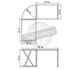 Bureau d'angle design Delo - KOK-0170