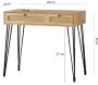 Bureau imitation bois pied en métal Study - ASI-0336