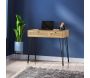 Bureau imitation bois pied en métal Study - HANAH HOME