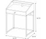 Bureau secrétaire en bois et métal Simon - CMP-3603