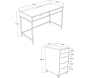 Bureau avec tiroirs en aggloméré Working - ASI-2371