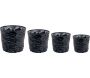 Cache-pot en bambou noir (lot de 4)