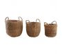 Cache-pots en jonc naturel (Lot de 3) - AUBRY GASPARD