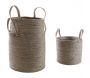 Cache-pot en jute et coton (Lot de 3) - AUBRY GASPARD