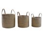 Cache-pot en jute et coton (Lot de 3)